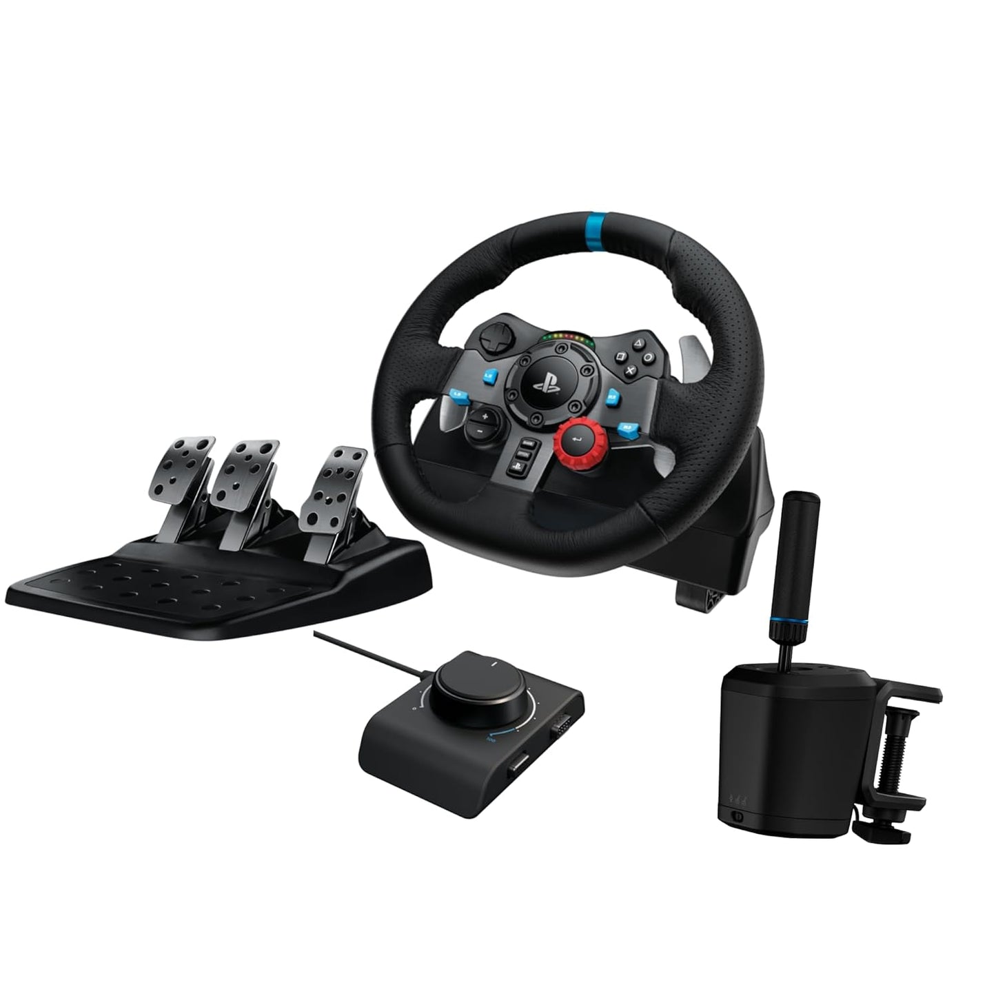 Gaming peripherals G29 Racing Wheel and Floor Pedals,Stainless Steel Paddle Shifters for PS, PC, Mac