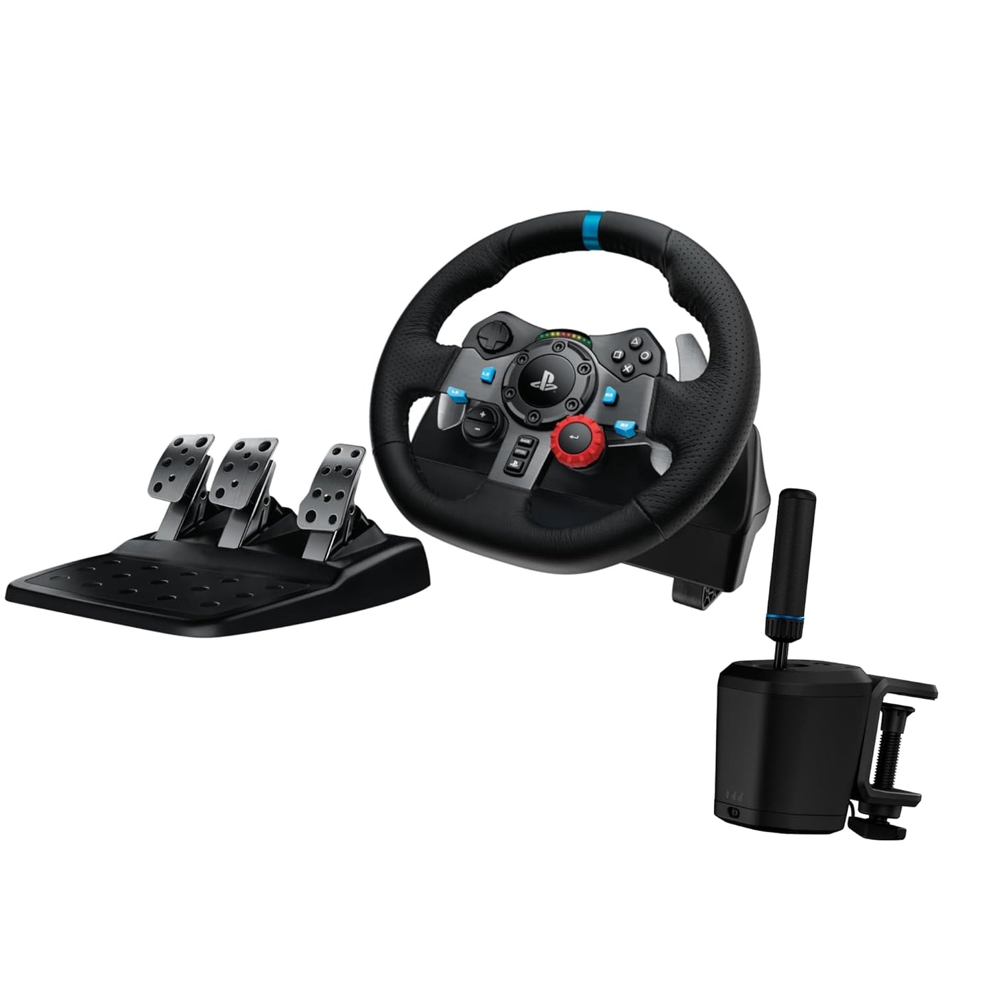 Gaming peripherals G29 Racing Wheel and Floor Pedals,Stainless Steel Paddle Shifters for PS, PC, Mac