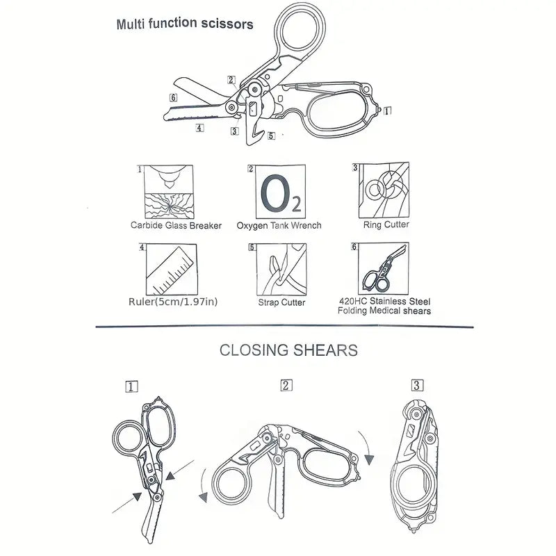 Multi-Function Tactical Pliers Scissors